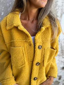 Prix de gros simple boutonnage revers Relax ajouter de la chaleur Style européen américain doux frais lâche à manches longues à la mode femmes - Product Image 6