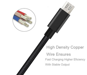 Cable micro USB de aluminio trenzado de nailon tipo C V8 de carga rápida para teléfonos y tabletas Android Galaxy S de proveedores en stock - Product Image 3