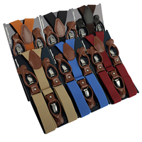 Bretelles universelles vintage à rayures de 2,5 cm avec clip, 100 % polyester, boucle en fer, pour garçons et filles, taille personnalisée, automne BY3803