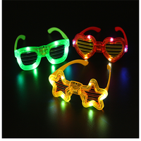 Lunettes Led bon marché plastique clignotant lunettes jouets en vrac batterie remplaçable lumière clignotante pour fête néon