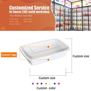 Tùy Chỉnh Dùng Một Lần Hộp Ăn Trưa 500Ml Để 1000Ml Công Suất Lò Vi Sóng Sưởi Ấm An Toàn Nhựa Thực Phẩm Lưu Trữ <span class=keywords><strong>Container</strong></span> - Product Image 2