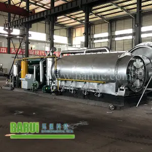 Mini bitki için yakıt küçük lastik pyrolysis ekipmanları için kauçuk plastik geri dönüşüm