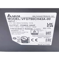 Variateur de fréquence Delta VFD750CH43A-00 Série CH2000 75kW 380-480V Triphasé 50/60Hz à usage intensif avec contrôle vectoriel et PLC intégré