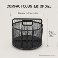 Panier de rangement pour ustensiles en métal, organiseur de couverts en maille métallique pour fourchettes, cuillères, couteaux, panier de rangement pour couverts sur comptoir