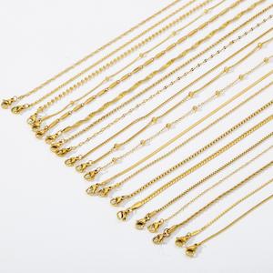 מותג ישיר diy יוקרה אנטי-arnish cuban קישור נירוסטה שרשראות אופנה מצופה זהב 18k שרשראות אופנה מצופה זהב 18k - Product Image 3