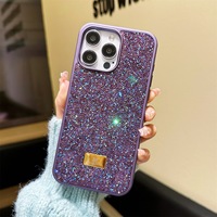 Étui de luxe scintillant en diamant XP1009 pour Apple 17 Pro Max, coque de protection intégrale tendance en strass électroplaqué de marque