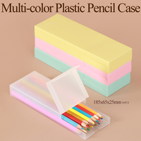 Boîte de rangement multi-usages WEISHENG, boîtes translucides givrées pour pinceaux d'art, design empilable, étuis à crayons en plastique pour l'école