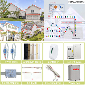 <span class=keywords><strong>2025</strong></span> mới pixel ánh sáng giáng sinh màu nhà eave ánh sáng trang trí ánh sáng bốn dòng IP68 không thấm nước vĩnh viễn ánh sáng giáng sinh - Product Image 4