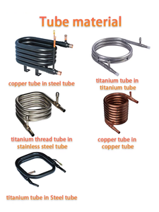 带泵的工业同轴盘管热交换器-钛材质节能HXY品牌RoHS认证 - Product Image 5