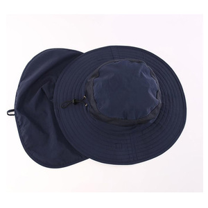 Chapeau de pêche d'été à large bord pour pêcheurs Chapeau de pêche personnalisé pliable en maille pour la plage Casquettes de bassin solaire pour hommes femmes - Product Image 2