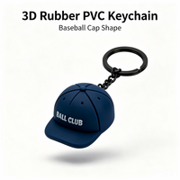 Porte-clés personnalisé en caoutchouc imprimé en 3D, dessin animé, imperméable, léger, coloré, souple