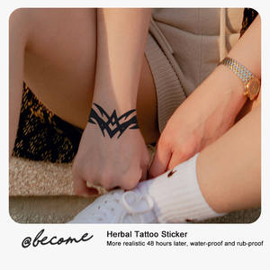 Tatuaje Temporal Personalizado <span class=keywords><strong>de</strong></span> Henna, Adhesivo Impermeable, Diseño Pequeño, Plantilla <span class=keywords><strong>de</strong></span> Transferencia para Brazo, para Hombres - Product Image 2