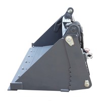 Bucket Multifungsi 4 in 1 untuk Skid Steer Wheel Loader Termasuk Fungsi Pemuatan, Perataan, Penjepitan, dan Pembongkaran.