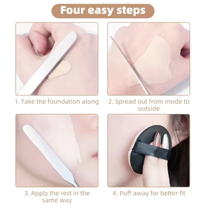 Custom Stainless Steel Makeup Spatula 13cm Cosmetic Mixing Stick for <b>Foundation</b> Cream Pigments - Product Image 6