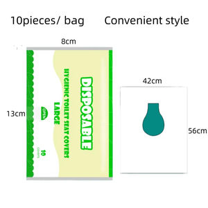Cubierta <span class=keywords><strong>de</strong></span> asiento <span class=keywords><strong>de</strong></span> inodoro desechable para Hotel, impermeable, portátil, cojín higiénico, papel, respetuoso con el medio ambiente, Protector Soluble en agua - Product Image 2
