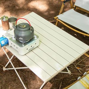 Table carrée pliante d'extérieur en aluminium améliorée, petite, 41x34x29cm, base trépied, légère et portable pour camping et pique-nique - Product Image 4