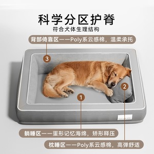 Large Dog <b>Bed</b> Rectangle Gray Green Eggshell <b>Sponge</b> All Season Pet Sofa for Dogs - Product Image 5