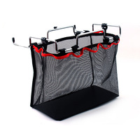 Table de pique-nique extérieure multifonctionnelle moderne en métal avec support pour sac poubelle et support pour poubelle pour le camping