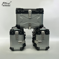 Boîte latérale universelle pour moto en alliage d'aluminium à démontage rapide 36L avec support de boîte latérale et verrou de sécurité