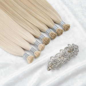 Nouveauté 2026 Cheveux chinois Remy pré-collés à micro-anneaux, pointe plate I U <span class=keywords><strong>V</strong></span>, extensions de cheveux vierges doublement tirés - Product Image 1