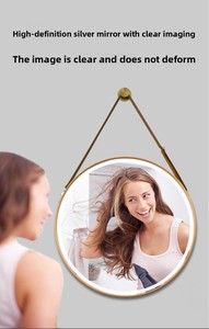Miroir <span class=keywords><strong>de</strong></span> Maquillage Intelligent <span class=keywords><strong>IP44</strong></span> avec Bande Lumineuse, Design Nordique, Cadre en Alliage d'Aluminium, Éclairage LED, Suspendu pour <span class=keywords><strong>Salle</strong></span> <span class=keywords><strong>de</strong></span> <span class=keywords><strong>Bain</strong></span> et Chambre à Coucher - Product Image 6