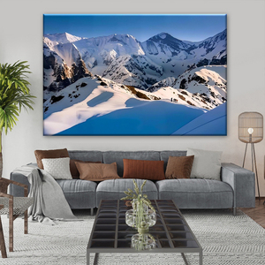 Impression sur toile Panorama des neiges de l'Himalaya 2026 - Art mural panoramique de <span class=keywords><strong>lac</strong></span> alpin <span class=keywords><strong>et</strong></span> de randonneur pour la décoration intérieure - Product Image 1