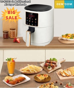 Freidora de aire multifunción para Pizza, freidora de aire eléctrica doméstica, <span class=keywords><strong>horno</strong></span> cuadrado, freidora de aire digital con pantalla táctil de 6L - Product Image 4