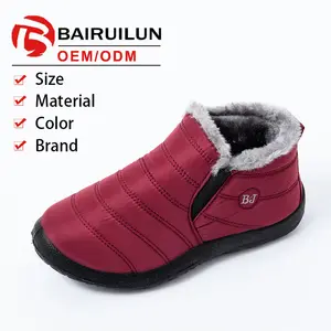 Bairuilun Groothandel Ondersteuning Custom Enkellaarzen Waterdichte Winter Snowboots Voor Vrouwen