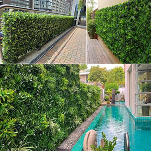 Panneaux muraux d'herbe Verdure Toile de fond murale Panneaux de buis Plante Verdure Gazon artificiel Décoration murale d'intérieur - Product Image 3