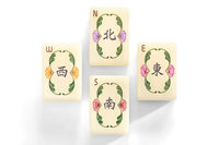 Ensemble de Mahjong de Luxe Américain en Acrylique Ivoire Sculpté, avec Table et Chaises, Cadeaux de Jeu, Tuiles de Mahjong Créatives Polies à la Main