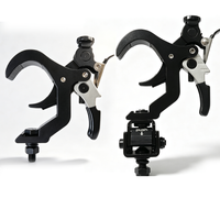 Abrazadera de Alta Resistencia para Luces de Escenario, 100kg/250kg, Liberación Rápida de 360 Grados, Gancho Plegable de Aluminio para Truss de 45-60mm de Diámetro Exterior, para DJ, Discotecas y Eventos Móviles