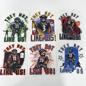 Vente en gros usine de transfert de plastisol à bas quantité minimale de commande impression de transfert DTF thermopresse d'autocollant de logo personnalisé pour t-shirts - Product Image 5