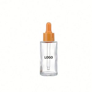 Factory Direct Glass <b>Dropper</b> <b>Bottle</b> with Plastic Cap Silk Screen Printing Custom Essential Oil Packaging for Skincare Products - Product Image 4
