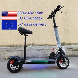 EU USA Lager 10 Zoll Escooter schnelle Lieferung Drops hip 800W 48V 15AH Elektro roller mit Sitz für Erwachsene