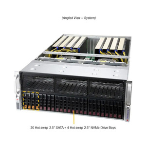 Servidor GPU SuperMicro AS-4125GS 4U para Tarjetas Gráficas H100 A100 L40S A5000 PCIE/SXM, Carcasa para Computadora de IA - Product Image 2