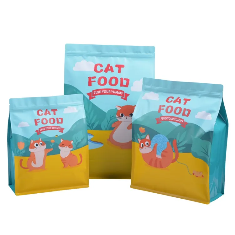 कस्टम biodegradable जिपर बिल्ली खाद्य पैकेजिंग पालतू फ़ीड पशु खाद्य बैग