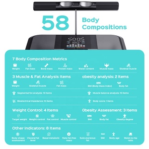 Welland Intelligente Körperwaage mit LED-Anzeige, Schwarze Körperfettwaage zur Messung von Gewicht und BMI, Empfohlen für max. 180 kg - Product Image 4