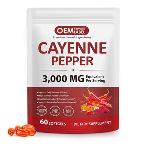 Cápsulas de Pimienta Cayena 12 en 1 con Vitaminas E, D3+K2, Semilla de Uva y Remolacha, Suplemento que Favorece la Salud del Corazón y los Vasos Sanguíneos - Product Image 1
