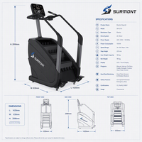 Equipo de Gimnasio Ajustable para Escalar, Escaladora Eléctrica Automática, Máquina Stepmill