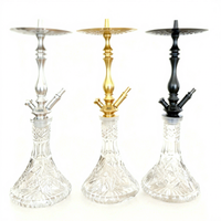 Chicha moderne en métal givré en forme de bouteille, rose doré, or rose, argent, taille moyenne, tube unique en silicone
