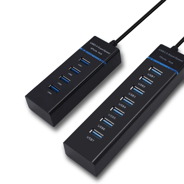Splitter Multi USB 3.0 Splitter Power Adapter USB2.0 Multiple Expander 7 Port 4 Port USB Hub for Pc Laptop Computer Accessories