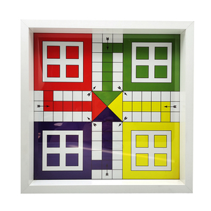 <span class=keywords><strong>Jeu</strong></span> <span class=keywords><strong>de</strong></span> société Ludo avec 16 jetons et 2 dés, pour enfants, famille, adultes, Noël, Thanksgiving, fête d'anniversaire, décoration vintage pour la maison, cadeaux - Product Image 2