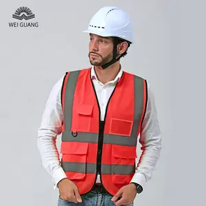 Thương hiệu mới Hi VIS công nghiệp tùy chỉnh an toàn đa chức năng phản chiếu Vest Bảo vệ đồng phục với sự phản ánh
