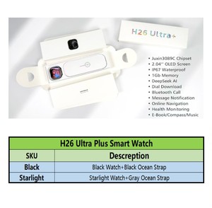Montre connectée H26 Ultra+ Plus Hello <span class=keywords><strong>Watch</strong></span> <span class=keywords><strong>3</strong></span> Series, écran AMOLED 49 mm, mode sport musical, H26 ULTRA + Smartwatch pour hommes et femmes - Product Image 3