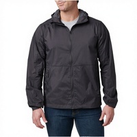 Veste coupe-vent décontractée pour homme, col montant, fermeture éclair, imperméable, écologique, séchage rapide, service OEM, vente en gros