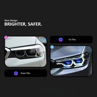 Faros Delanteros HETOP G30 2018-2020 Serie 5 525i 530i 535i Estilo Ikon Actualizado Estilo OSS LED DRL Lámpara Delantera Estilo Lente Láser para BMW