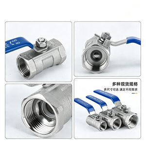Vanne à boisseau sphérique SS304 1 pièce à passage plein, filetage femelle NPT BSP, pour coupure de conduite d'eau, poignée à levier quart de tour, anti-fuite, ensemble de pose - Product Image 2