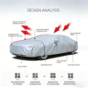 Fundas Protectoras Impermeables para Automóviles de PEVA y Algodón Duraderas, Cubierta Completa para SUV, Sedán, Hatchback, Compatible con Audi - Product Image 3