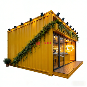 Casa Container Prefabbricata Gialla per Aree Panoramiche e Strade Commerciali, Ideale per Caffetterie e Negozi di Tè al Latte - Product Image 4