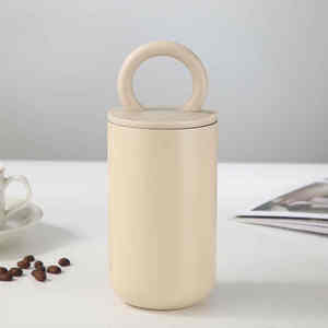 Double-walled Vacuum Straight Cup Handheld Stainless Steel Modern <b>Travel</b> Coffee <b>Mug</b> with Leak-proof Lid and Thermal Insulation - Product Image 2